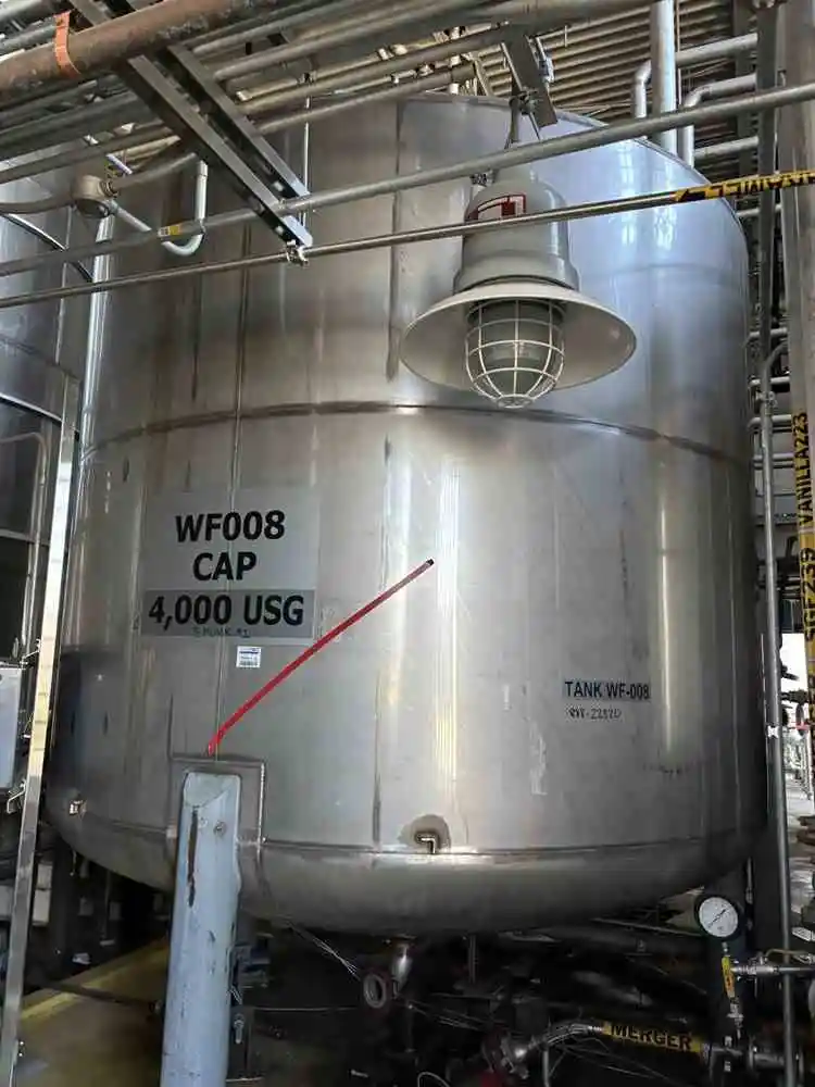4000 gal stainless steel tank