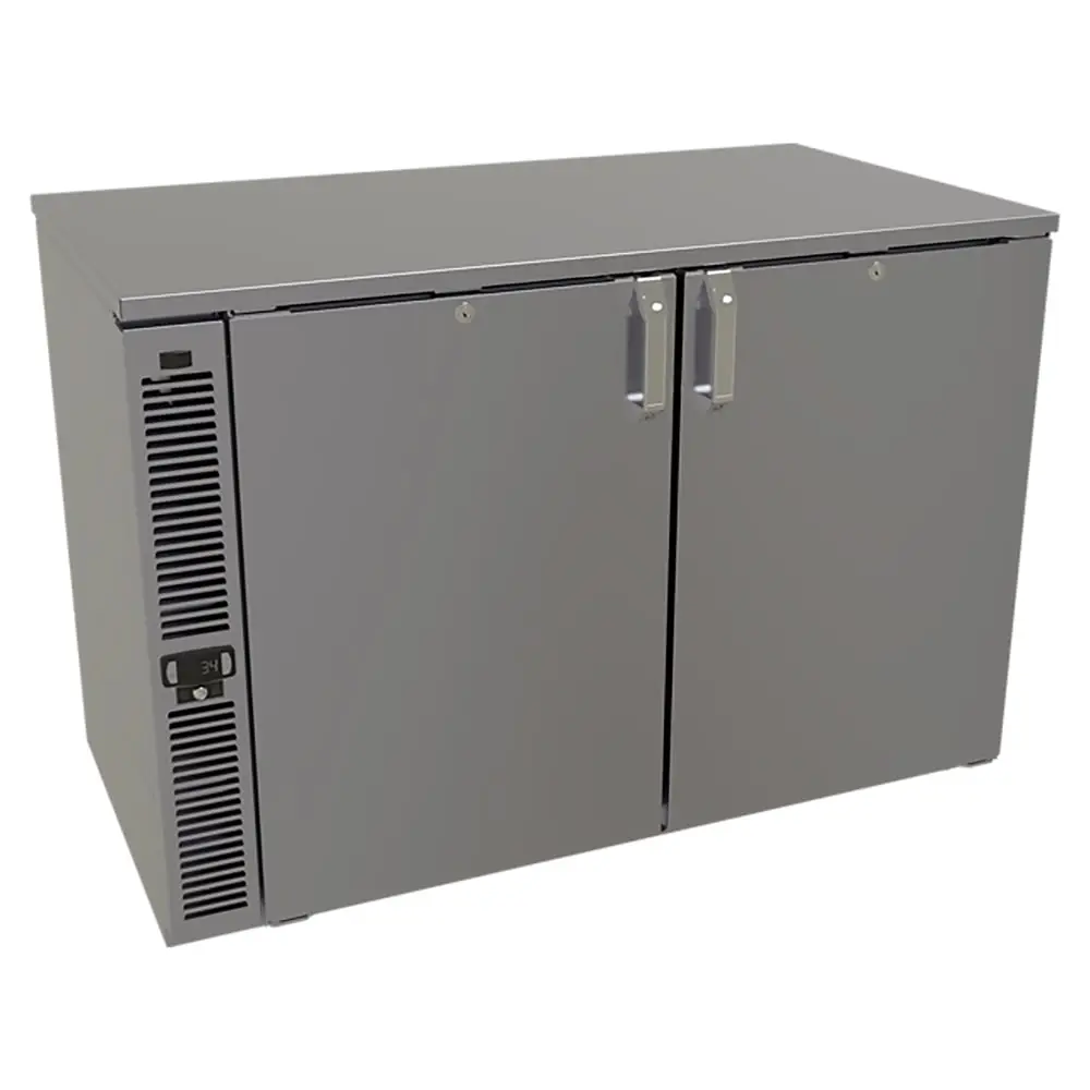 Glastender F1SL44 2 Section Glass Chiller w/ 231 Mug Capacity - Black, 120v