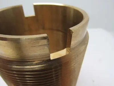 Brass Bushing 3.358" I.D. X 4.053" O.D. X 6-1/4" O.A.L. 8 TPI