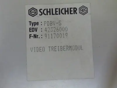USED SCHLEICHER PDBV-S