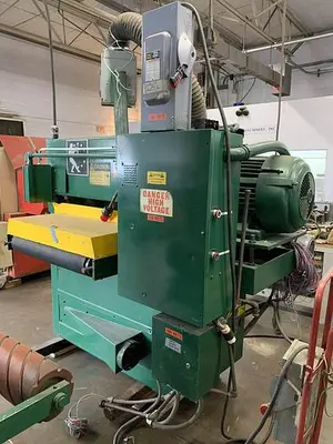 USED TIMESAVERS TB337-2HDA, 37" BOTTOM-HEAD ABRASIVE PLANER SANDER