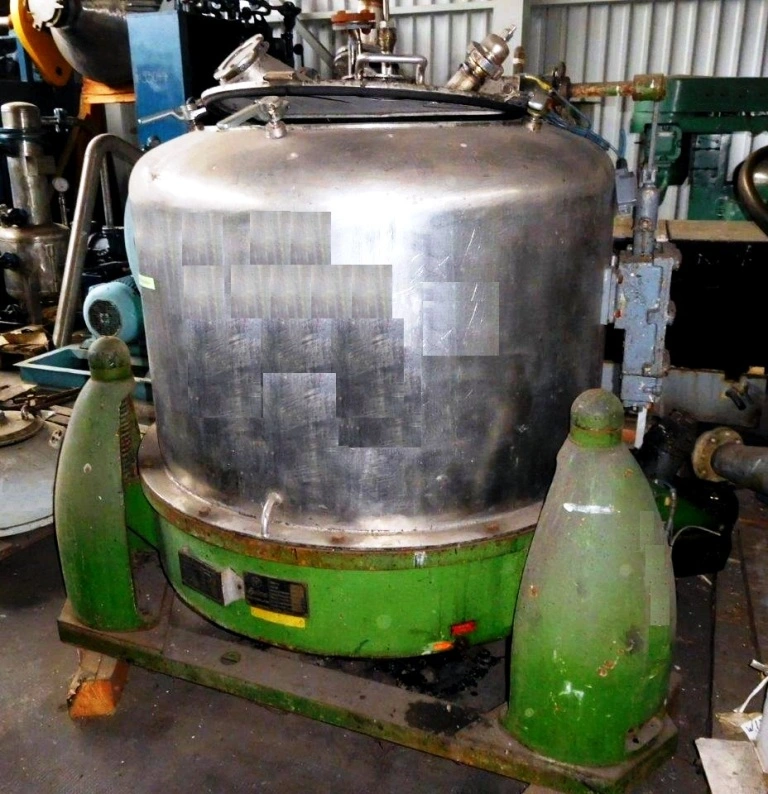 Heine 39 x 25 perforate basket centrifuge, 316SS.