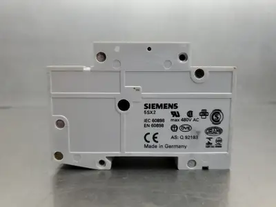 Used Siemens 5SX23 C2 Circuit Breaker, 3-Pole, 2 Amp, 400V Circuit Breakers | Palmetto Automation #1150594