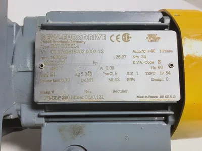 Sew Eurodrive R07DT56L4 Speed Drive / Gear Reducer 59/1600 RPM 3 Phase 60 Hz