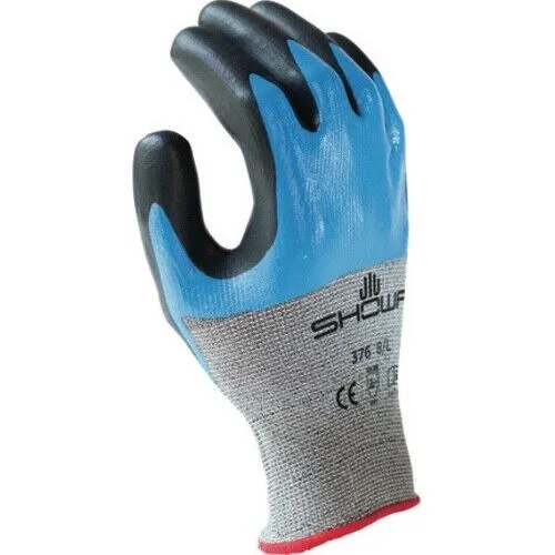 SHOWA S-TEX 376 Cut Resistant PPE Work Safety Gloves 13 Gauge Medium