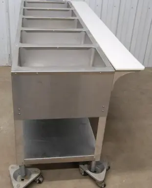 142-1217 Duke 72 Inch 5 Well Stainless Steel Hot Food Warmer Steam Table