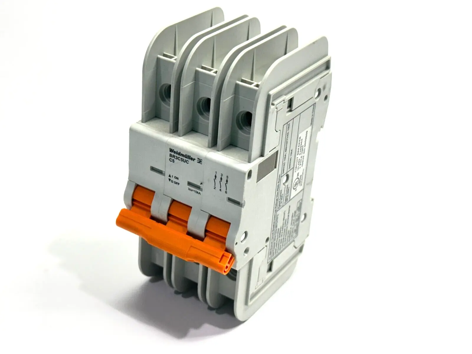 BR3C5UC C5,2478360000 | Weidmuller BR3C5UC C5 Circuit Breaker 3-Pole 5A 277V 2478360000 - Used