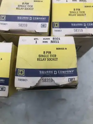 Square D Type NR51 8 Pin Relay Socket 10A 300V -NIB Lot of 8