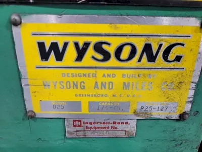 8' X 1/4" WYSONG MODEL #825 MECHANICAL POWER SQUARING SHEAR: STOCK #23635