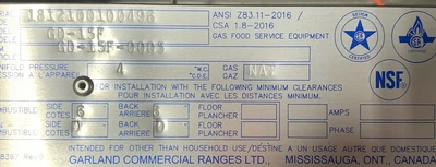 72-0162 Garland GD-15F Countertop Gas Fryer