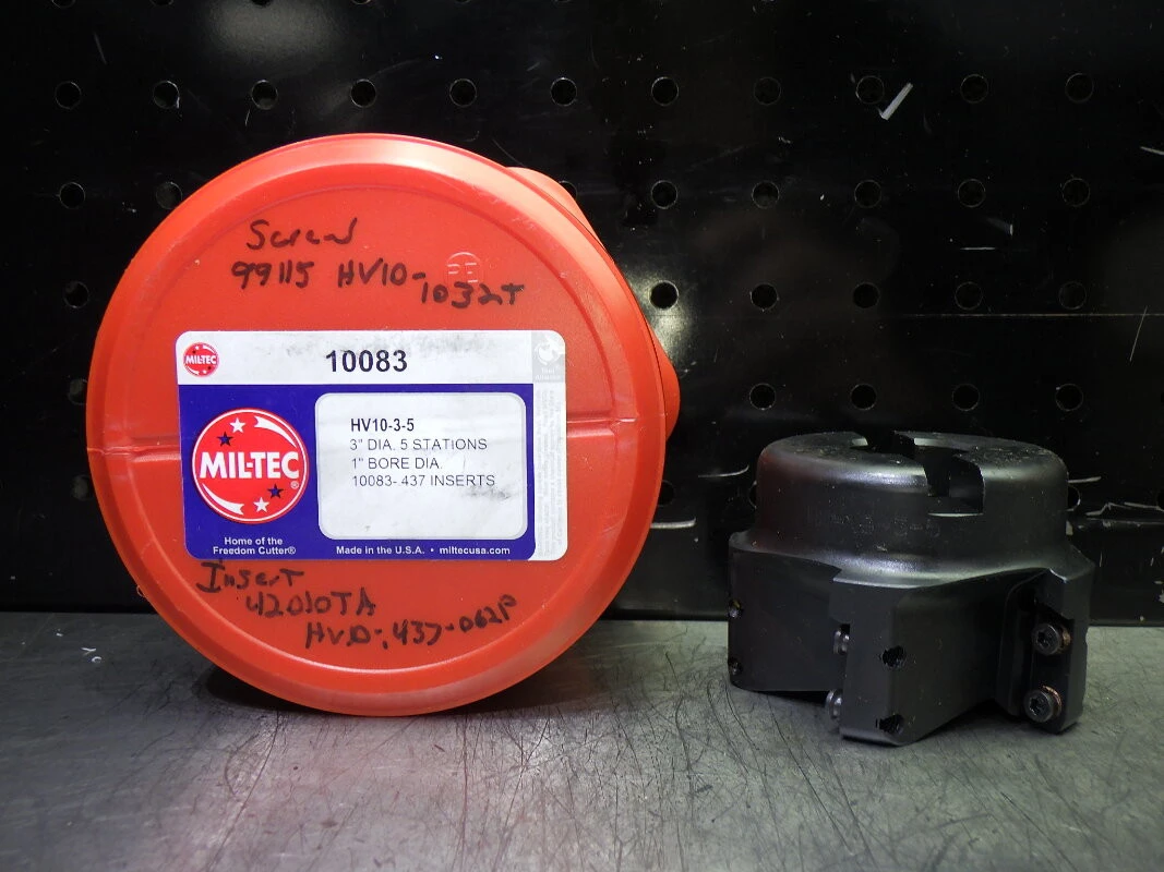 Mil-Tec 3" 90 Deg Indexable Facemill 1" Arbor HV10-3-5 (LOC562)