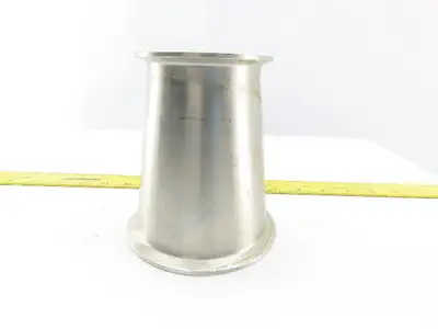 4" x 3" Flanged Stainless Steel Sanitary Concentric Reducer