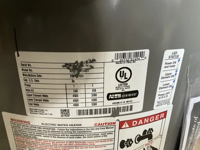 Used RHEEM XE50M09EL45U1 Water Heaters Michigan US | Miedema Asset Management Group #1312762