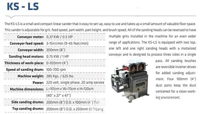 USED 2022 ALPHA BRUSH KS-LS BRUSH SANDER