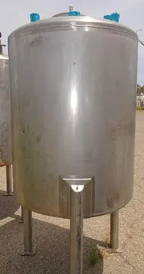 Tank, 300 Gallon, S/st, 42" x 48", DT/DB, Single Wall #5991158