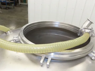 Mobile Stainless Steel Mixing Vessel 136 Gallon Tank Food Grade Sanitary Drain