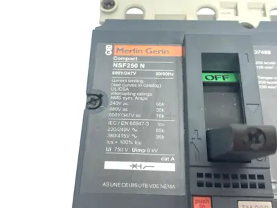New | in-Stock Merlin Gerin Comp. Molded Case Circuit Breaker 3-Pole MINOR FACE DAMAGE Circuit Breakers Michigan US | Maverick Industrial Sales #1398676