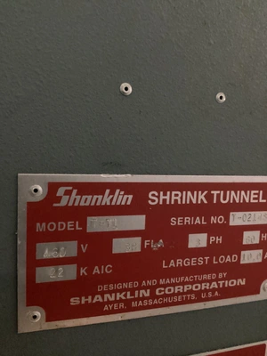 Used SHANKLIN T-71 Shrink Tunnels Michigan US | iGAM Industrial Marketplace #1363743