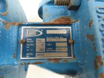 Flowserve AKH3 Atomac 1.5" Flanged Chemical Ball Valve 2Pc PFA Teflon Lined