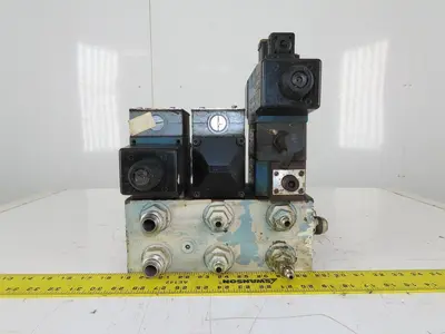Rexroth 4WE10D31/0FCW110N9DAL 4/2 Way Hydraulic Regulated Valve Assembly 120V