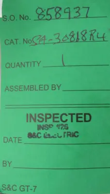 NEW S&C SA-30818R4 LOAD BREAK INTERUPTER SA30818R4