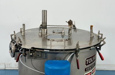 Tolhurst 30 x 18 perforate basket centrifuge, 316SS.