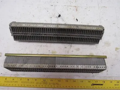 ENTRETEC MB2,5/6,4G DIN Rail W/45+ Terminal Blocks W/12-1/2" Lot of 2