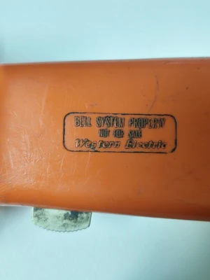 Vintage Bell System Western Electric Rotary Lineman Phone Test Butt Set (Orange)