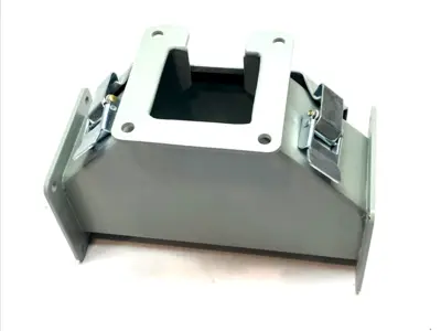 F22LTA | Hoffman  Wireway Tee 2.5"x2.5" Lay-In Hinged Cover Gray Steel - Used
