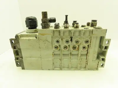 Numatics 2012 Series Pneumatic Solenoid Valve 4-Station Manifold 24VDC