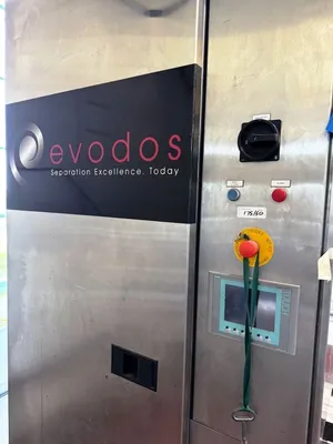 Evodos type 25 spiral plate centrifuge, 316L SS.