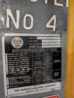 1954 MINSTER #4 OBI / Gap Frame Press | Universal Press & Machinery (UPM) (7)
