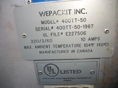 USED WEPACKIT 400TT-72