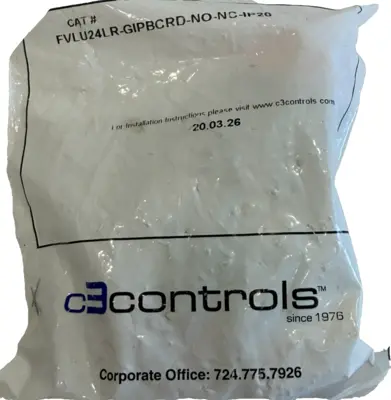 NEW C3 CONTROLS FVLU24LR-GIPBCRD-NO-NC-IP20 ILLUMINATED PUSHBUTTON