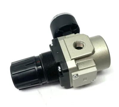 Used SMC Modular Regulator w/ Gauge 1/4" NPT Ports Air Pressure Regulators Michigan US | Maverick Industrial Sales #1389635