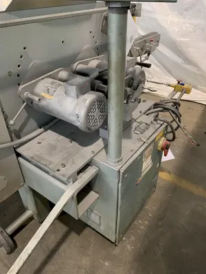 96" X 96" BURR-ABRADOR TOP SIDED DEBURRING MACHINE. STOCK # 0746323