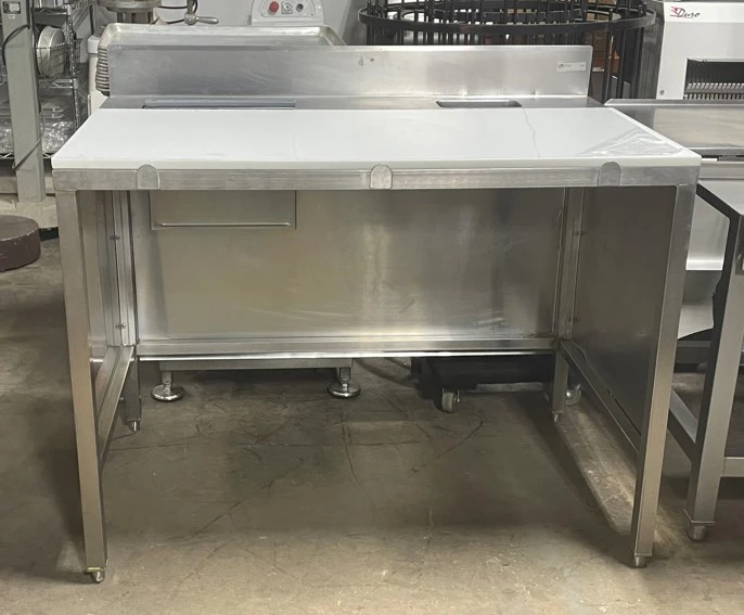 72-0348 4’ Stainless Steel Work Table with Poly Top
