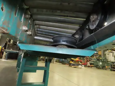 14' x 10" Live Roller Bed S-Curve Conveyor V-Belt Drive Adj Height *NO MOTOR*