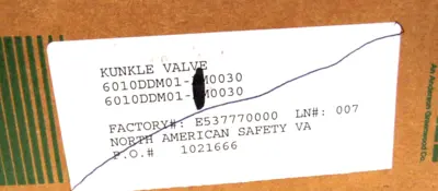 NEW KUNKLE 6010DDM01-LM0030 RELIEF VALVE 6010DDM01LM0030