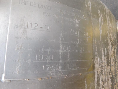 Used DE LAVAL NA Stainless Steel Tanks Ohio US | Equipment Recovery Corp. #1331343