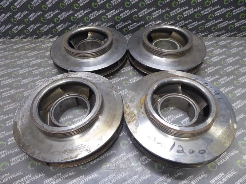 Lot of 4 Unbranded Impellers 2nd,5th,8th and 9th Stage 5 Vanes each Used