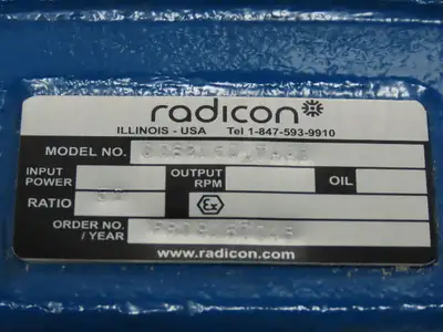 Radicon C062150.TAAQ 50:1 Ratio 1-1/2" Thru Shaft Helical Gear Reducer