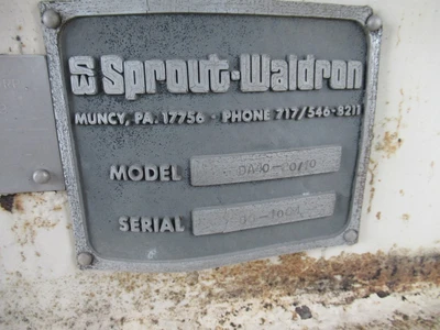 Sprout Waldron DA40-20/10 Paddle Mixer, SS, Twin Shaft