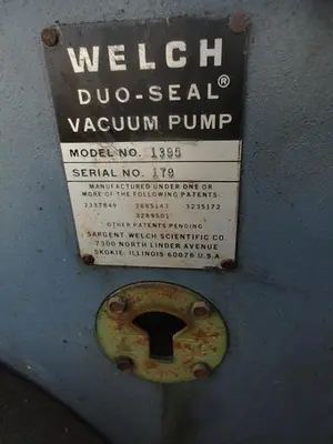 Pump, Rotary, Vacuum, Vane, Welch 1395, 2 Stage (2) #S741618