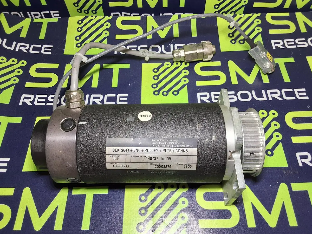 ROCKWELL DEK S644+ENC+PULLEY+PLTE+CONNS DC MOTOR 43-0588
