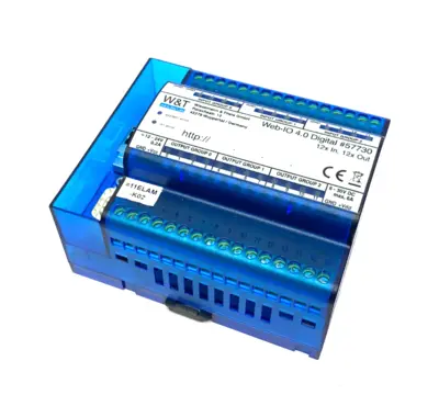 USED W&T WIESEMANN & THEIS WEB-IO 4.0 DIGITAL 12XIN, 12XOUT MODULE
