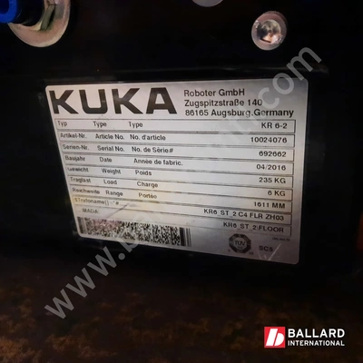 KUKA KR 6-2 Complete Robotic System w/ KRC4 Controller
