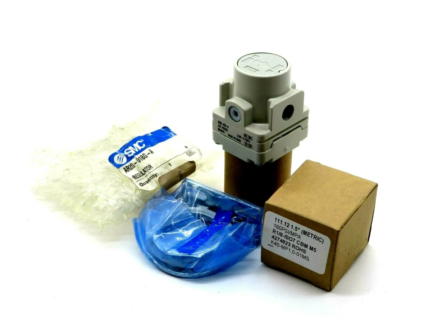 NEW SMC AR20 -01BG-A REDUCING VALVE REGULATOR AR2001BGA