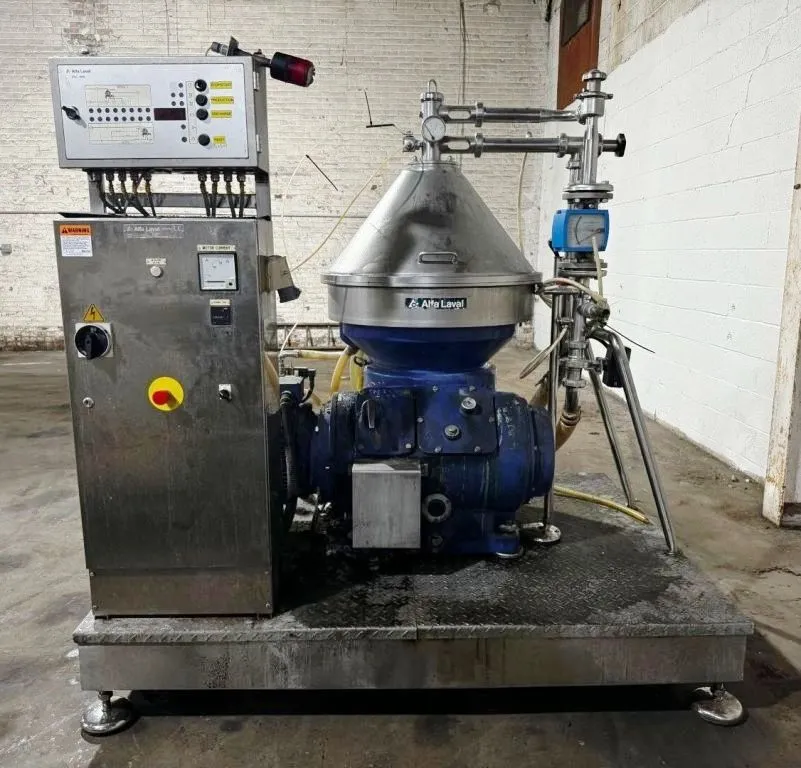 Alfa-Laval VNPX 510 SGD-34GS clarifier centrifuge skid, 316SS.
