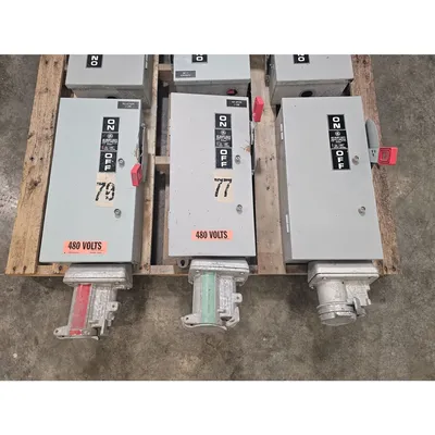 Used Lot of (6) General Electric GE 60AMP Heavy Duty Safety Switch Disconnect